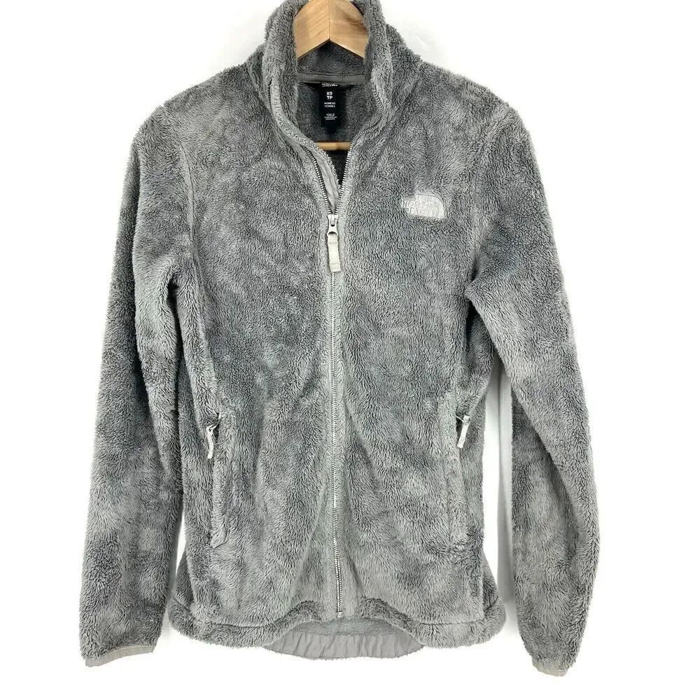 The North Face Jacket Size XS Womens Gray Fleece Osito Teddy Full Zip Hiking